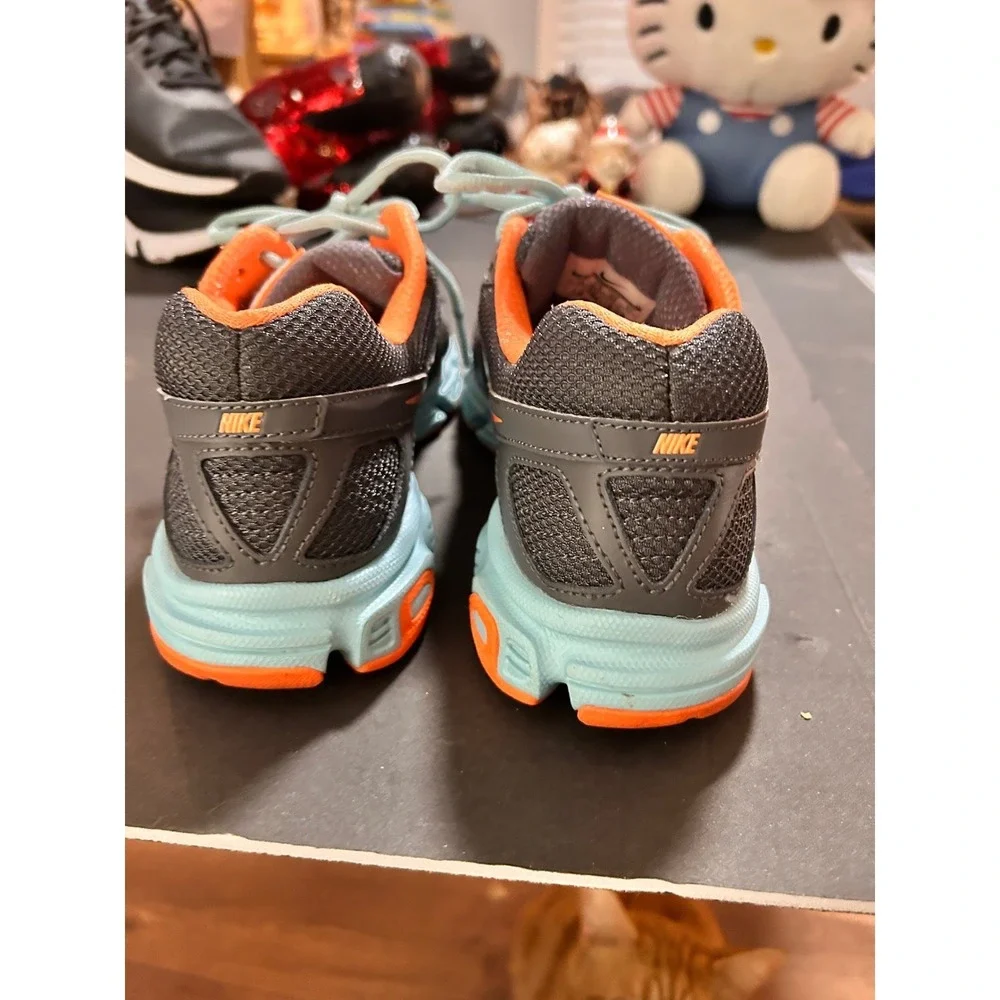 Nike‎ Women's Running Shoes Dark Gray Orange Blue Athletic Sneakers size 10